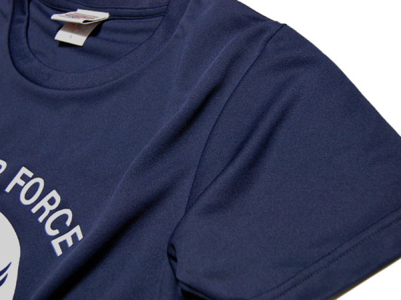 画像2: 水陸両用 ラッシュガード にも使える ドライ Tシャツ メンズ 半袖 USAF エアフォース / ネイビー 紺