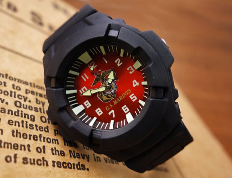 画像3: 腕時計 メンズ ミリタリー ウォッチ U.S.MARINE 公認モデル /AQUAFORCE WATCH ROTHCO 4377 赤