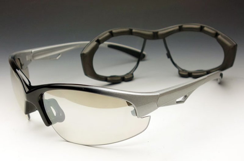 画像3: パット外し可能!シルバーブラック&ミラーのバイカーズシェイドII