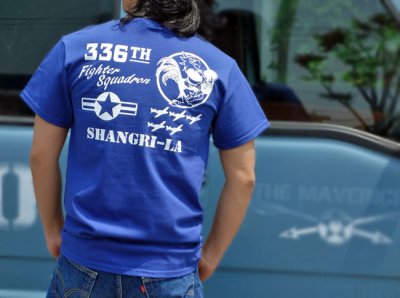 画像3: 第8空軍エアフォース・「シャングリラ」モデル・ミリタリーTシャツ・ブルー