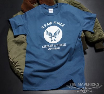 画像3: Tシャツ ロゴT US airforce メンズ ミリタリー USAF エアフォース MAVERICKS ブランド / 青 ブルー