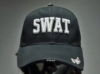 画像1: 帽子 メンズ ミリタリー キャップ ROTHCO ロスコ ブランド SWAT 特殊部隊 ロゴ / ブラック