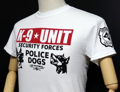 画像2: ジャンク品 Tシャツ メンズ 半袖 K9-UNIT 警察犬部隊 POLICE DOG モデル M