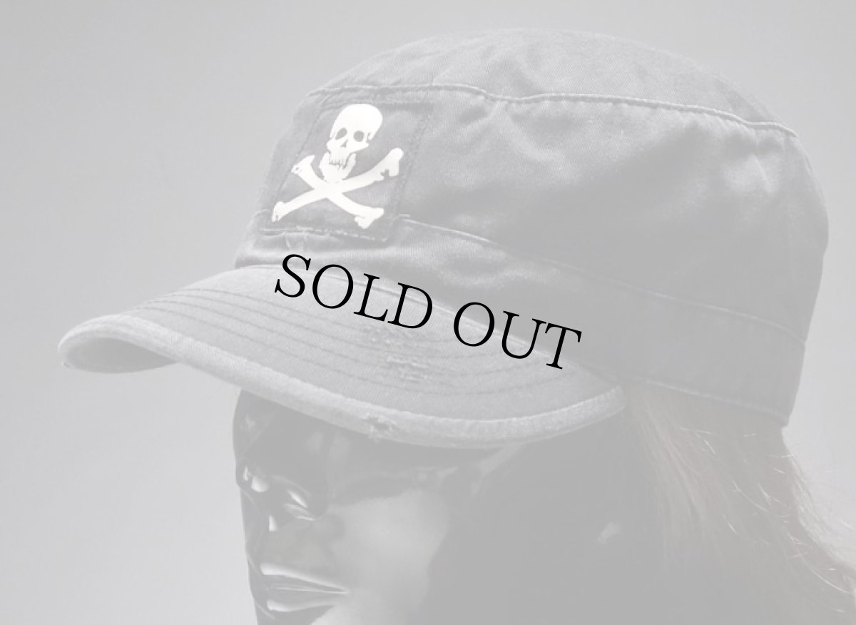 画像1: キャップ メンズ 帽子 ミリタリー JOLLY ROGER 海賊旗 ヴィンテージキャップ ROTHCO ロスコ ブランド /ブラック 黒 (1)