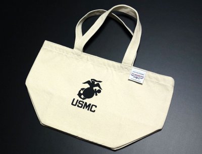 画像2: USMC（USマリン）・キャンバス地ランチバッグ・ナチュラル