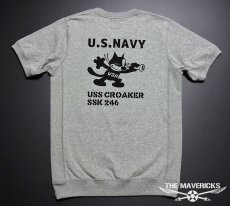 画像3: 極厚 スーパーヘビーウェイトTシャツ(サイドパネル仕様) 米海軍「CROAKER」モデル (3)