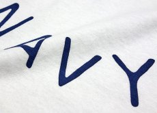 画像3: Tシャツ US NAVY 米海軍  ロゴ ミリタリー トリム リンガ ー Ｔシャツ / 白 紺 ネイビー (3)