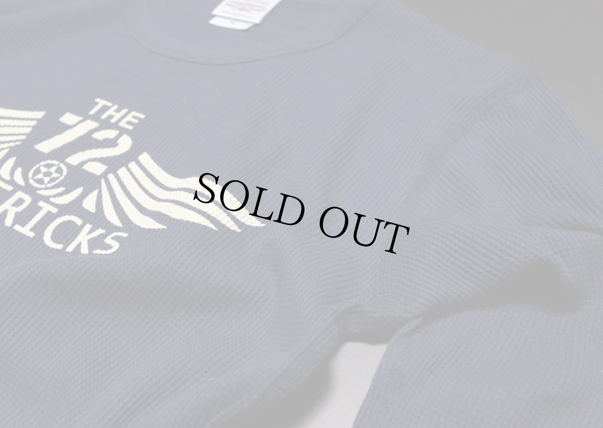 画像2: ミリタリー サーマル ワッフル 長袖 ロングTシャツ リトルジョー爆撃機  / ネイビー (2)