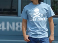 画像5: THE MAVERICKS ミリタリーTシャツ 半袖 U.S.CoastGuard アメリカ沿岸警備隊 スカル / ブルーグレー (5)