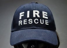 画像1: ROTHCO社製・「FIRE RESCUE（消防士）」ロゴ・ベースボールキャップ紺 (1)