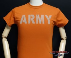 画像4: ミリタリーTシャツ メンズ 半袖 ARMY AAF米陸軍 フライングレディー/オレンジ (4)