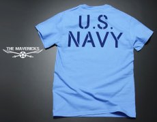 画像3: ミリタリーTシャツ メンズ 半袖 サブマリン NAVY 米海軍/ブルー (3)