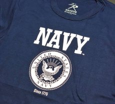 画像2: Tシャツ メンズ ロゴT U.S.NAVY 米海軍 オフィシャル ROTHCO ロスコ 社 新品/ネイビー 紺 (2)