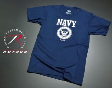 画像3: Tシャツ メンズ ロゴT U.S.NAVY 米海軍 オフィシャル ROTHCO ロスコ 社 新品/ネイビー 紺 (3)