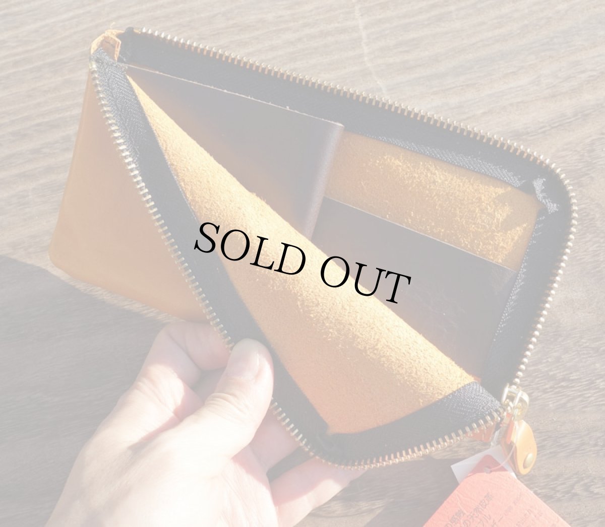 画像5: 長財布 メンズ 本革 日本製 栃木レザー ジップウォレット コインケース / キャメル ネイビー ブラウン (5)