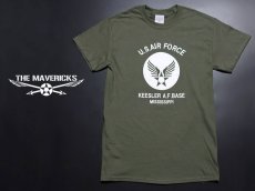 画像2: USAF エアフォース AIRFORCE Tシャツ メンズ 半袖 ミリタリー /オリーブドラブ (2)
