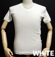 画像2: サーマル ワッフル 半袖 Vネック Tシャツ ラグラン袖 HOUSTON社 / ホワイト グレー ブラック オリーブ (2)