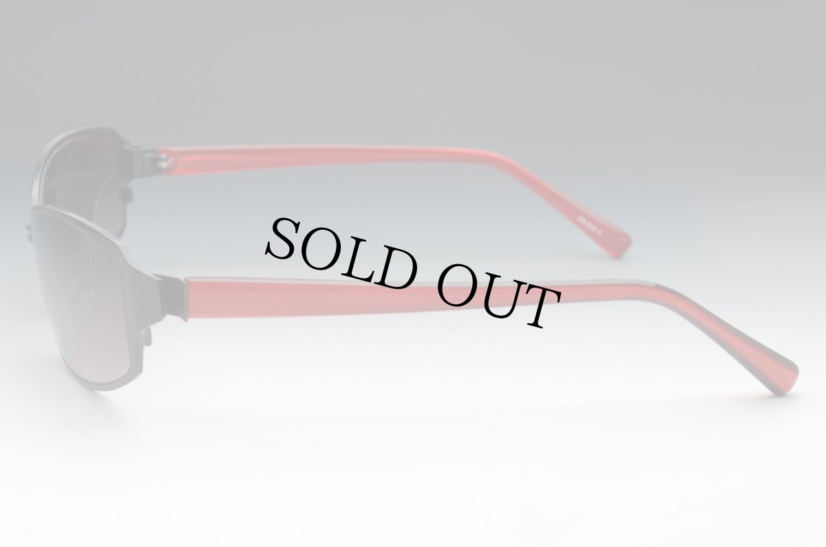 画像2: 日本製 サングラス 鯖江 職人ハンドメイド メタル フルリム 新品 / 赤セル (2)