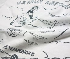 画像6: 極厚 スーパーヘビーウェイト Tシャツ ARMY AIRFORCE エアフォース 手書き  / 白 ホワイト (6)