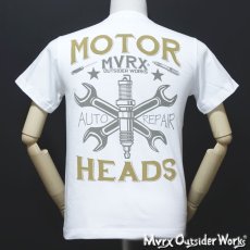 画像11: MVRX 半袖 Ｔシャツ MOTORHEADS モデル / 白 ホワイト バイク 車 プリント (11)