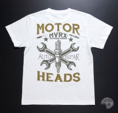 画像9: MVRX 半袖 Ｔシャツ MOTORHEADS モデル / 白 ホワイト バイク 車 プリント (9)