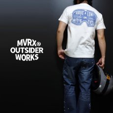 画像1: MVRX 半袖 Ｔシャツ  GOGGLE モデル / 白 ホワイト バイク ゴーグル プリント (1)