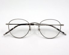 画像4: 日本製 職人ハンドメイド ラウンド系 ボストン 眼鏡 マットシルバー (4)