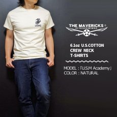 画像3: THE MAVERICKS ミリタリー Tシャツ USMA マリンアカデミー モデル / 生成り ナチュラル (3)