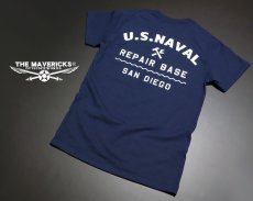 画像7: ジャンク品 THE MAVERICKS ミリタリー Tシャツ 米海軍 REPAIR BASE モデル  XL (7)