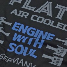 画像5: MVRX 半袖 Ｔシャツ FLAT6 モデル / 黒 ブラック 車 エンジン プリント (5)