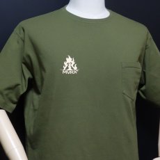 画像6: MVRX ポケット付き ビッグシルエット Tシャツ CAMP GEAR モデル キャンプ Tシャツ オリーブ (6)