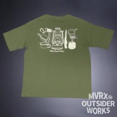 画像5: MVRX ポケット付き ビッグシルエット Tシャツ CAMP GEAR モデル キャンプ Tシャツ オリーブ (5)