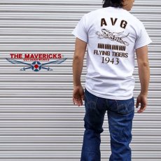 画像2: MAVERICKS ミリタリーTシャツ AVGフライングタイガース ホワイト 白 (2)