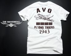 画像5: MAVERICKS ミリタリーTシャツ AVGフライングタイガース ホワイト 白 (5)