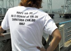 画像5: ジャンク品 米海軍 NAVY Seabees 蜂 モデル ミリタリーＴシャツ 半袖 白 ホワイト L (5)