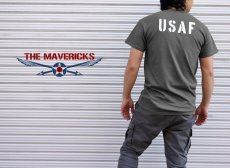 画像6: USAFエアフォース・「THE MAVERICKS」ミリタリーＴシャツ・グレー (6)