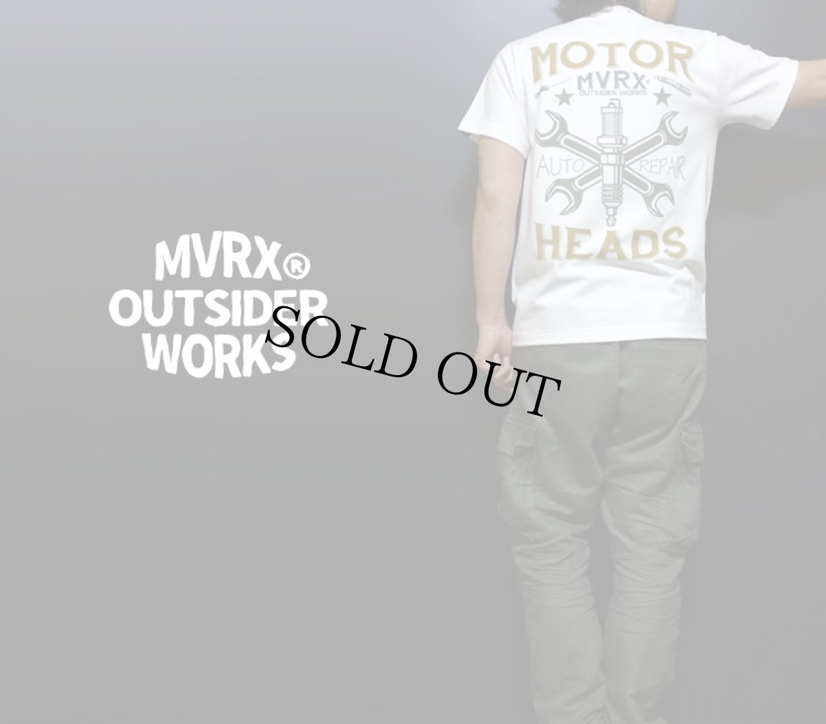 画像1: アウトレット品 MVRX 半袖 Tシャツ XL MOTORHEADS モデル / 白 ホワイト (1)