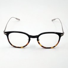 画像6: 日本製 鯖江 メガネ 眼鏡 ボストン ウェリントン 鼻あて 職人ハンドメイド ブラック べっ甲 ツートン (6)