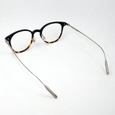 画像4: 日本製 鯖江 メガネ 眼鏡 ボストン ウェリントン 鼻あて 職人ハンドメイド ブラック べっ甲 ツートン (4)