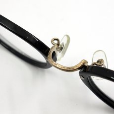 画像6: 日本製 ベータチタン セルロイド メガネ フレーム 職人ハンドメイド 鯖江 オーバル型 ブラック 黒 (6)
