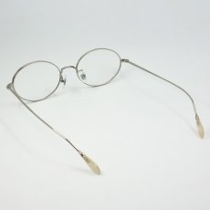 画像5: 日本製 職人ハンドメイド メタル フレーム オーバル ラウンド 眼鏡 ブラウン シルバー (5)