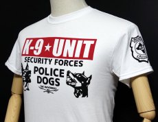 画像5: ジャンク品 Tシャツ メンズ 半袖 K9-UNIT 警察犬部隊 POLICE DOG モデル M (5)