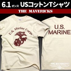 画像1: Tシャツ ミリタリー USマリン U.S.MARINE 米海兵隊 MAVERICKS ブランド / 生成り (1)