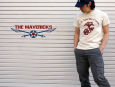 画像2: Tシャツ ミリタリー USマリン U.S.MARINE 米海兵隊 MAVERICKS ブランド / 生成り (2)
