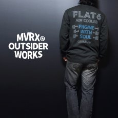 画像2: MVRX 長袖 ロング Tシャツ メンズ 綿 MVRX ブランド FLAT6 ブラック スミ黒 (2)