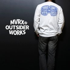 画像3: MVRX 長袖 ロング Tシャツ メンズ 綿 GOGGLE モデル 白 ホワイト (3)