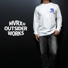 画像2: MVRX 長袖 ロング Tシャツ メンズ 綿 GOGGLE モデル 白 ホワイト (2)