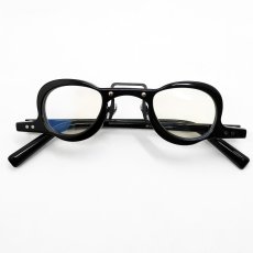 画像4: 日本製 鯖江 眼鏡フレーム 職人 ハンドメイド アンダーリム 逆さま めがね ラウンド UVカット 新品 ブラック 黒 (4)