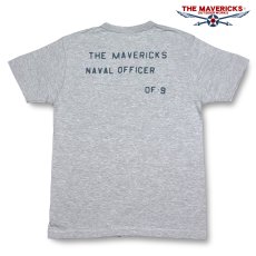 画像5: THE MAVERICKS ブランド 半袖 ヘンリーネックＴシャツ U.S.NAVY 米海軍 ロゴ 杢グレー (5)