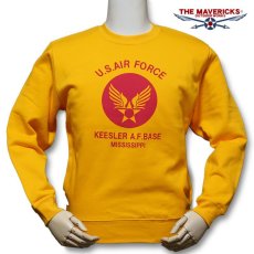 画像1: スウェット トレーナー メンズ THE MAVERICKS ブランド 裏パイル USAF エアフォース AIRFORCE 黄色 イエロー (1)